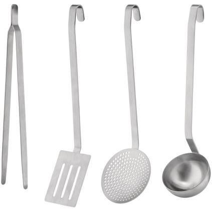 Ustensiles de cuisine CONVIVIO, set de 4 pc, acier inoxydable, Alessi