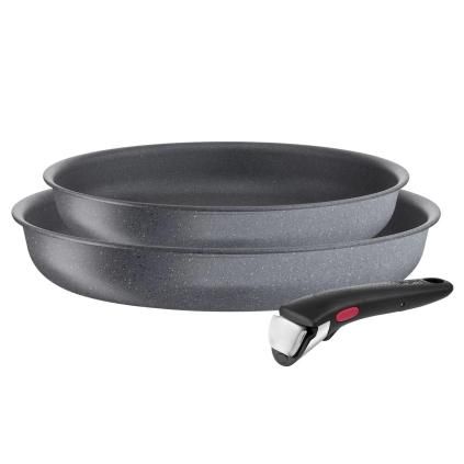 Ensemble de poêles INGENIO NATURAL FORCE 22 cm et 26 cm, set de 3 pc, antiadhésive, Tefal