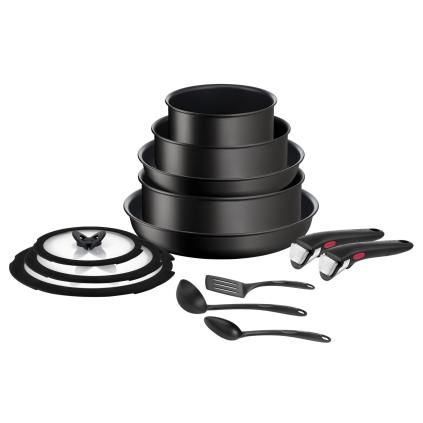 Batterie de cuisine INGENIO UNLIMITED L7639543, set de 13 pc, noir, aluminium, Tefal