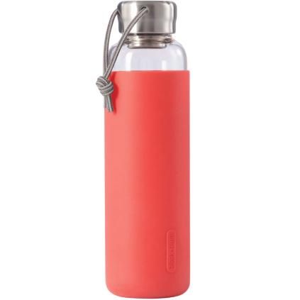 Bouteille d'eau 600 ml, corail, verre, Black+Blum