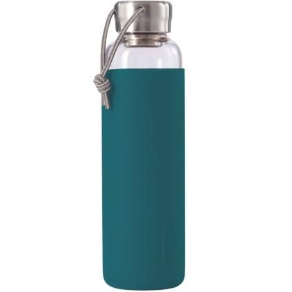 Bouteille d'eau 600 ml, océan, verre, Black+Blum