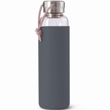 Bouteille d'eau 600 ml, gris, verre, Black+Blum