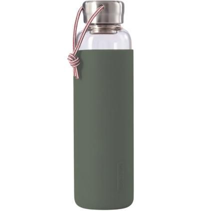 Bouteille d'eau 600 ml, olive, verre, Black+Blum