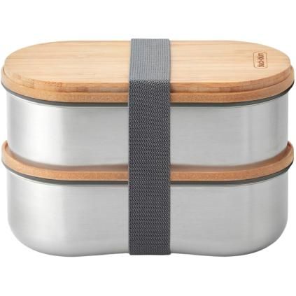 Lunchbox 1 l, gris, acier inoxydable, Black+Blum