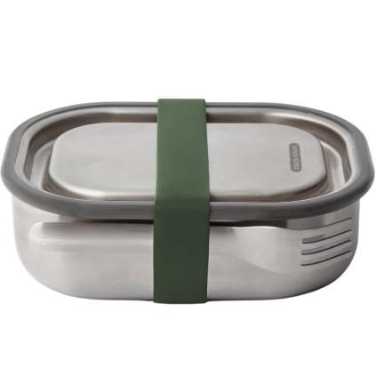 Lunchbox 600 ml, olive, acier inoxydable, Black+Blum