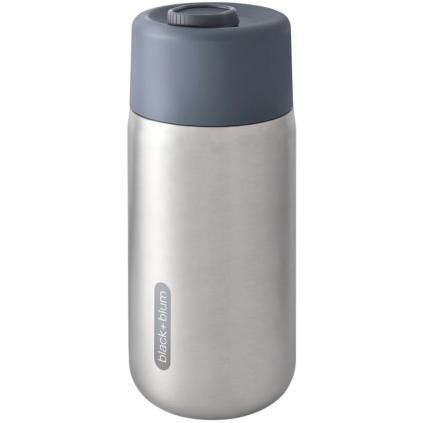 Mug de voyage 340 ml, gris, acier inoxydable, Black+Blum
