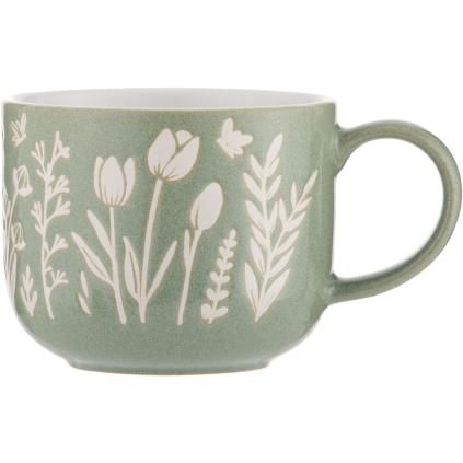 Mug IN THE MEADOW 400 ml, vert, grès, Mason Cash