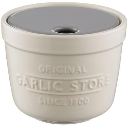 Pot à ail INNOVATIVE KITCHEN 12 cm, avec râpe, crème, grès, Mason Cash