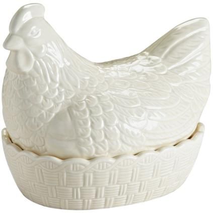 Bocal de rangement MOTHER HEN 21 cm, blanc, grès, Mason Cash