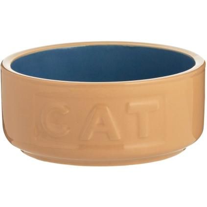 Gamelle pour chat PETWARE CANE 13 cm, cannelle/bleu, grès, Mason Cash