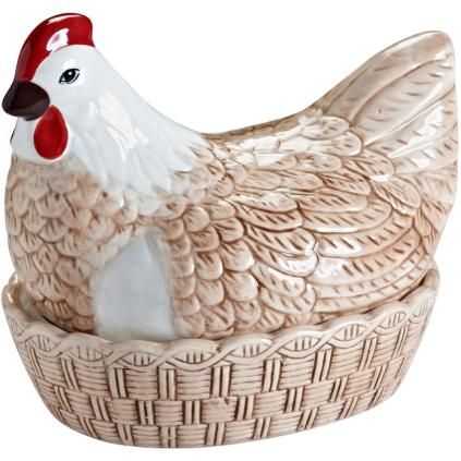 Bocal de rangement MOTHER HEN 21 cm, brun, grès, Mason Cash