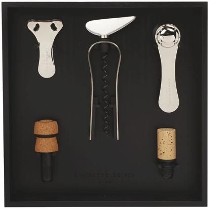 Coffret accessoires sommelier LE RÂTELIER À OUTILS DU VIN, set de 5 pc, L'Atelier du Vin