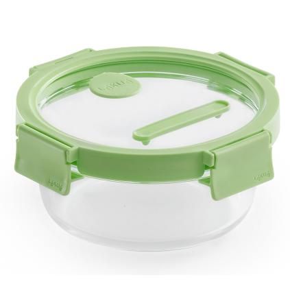 Boîte de conservation pour aliments 650 ml, rond, verre, Lékué