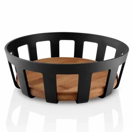 Corbeille à pain NORDIC KITCHEN 22 x 7 cm, noir, plastique/bambou, Eva Solo
