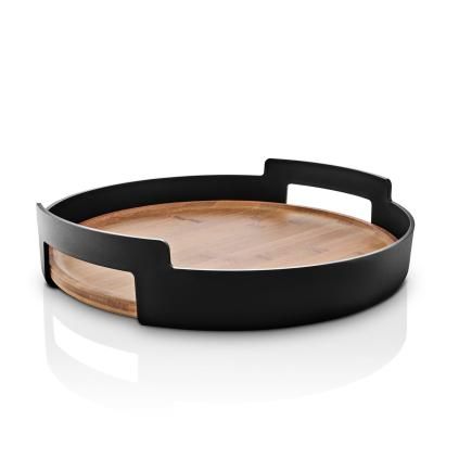 Plateau de service NORDIC KITCHEN 35 cm, noir, plastique/bambou, Eva Solo