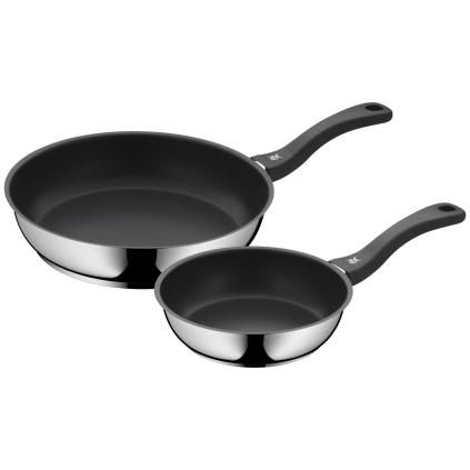 Ensemble de poêles DEVIL, set de 2 pc, argenté, acier inoxydable, WMF