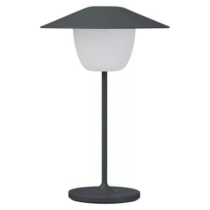 Lampe de table sans fil ANI MINI 21 cm, LED, gris magnétique, aluminium, Blomus