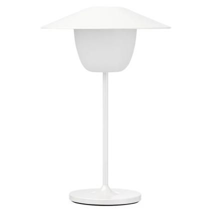 Lampe de table sans fil ANI MINI 21 cm, LED, blanc, aluminium, Blomus