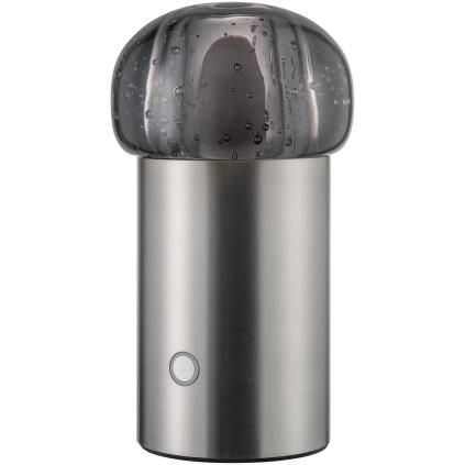 Lampe de table sans fil IRIS 18 cm, LED, argent, aluminium, Blomus