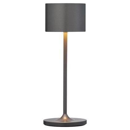 Lampe de table sans fil FAROL MINI 19,5 cm, LED, gunmetal, aluminium, Blomus