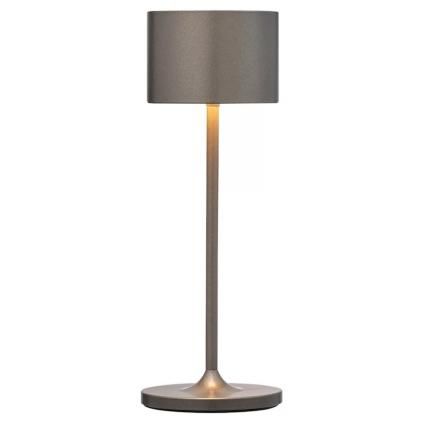 Lampe de table sans fil FAROL MINI 19,5 cm, LED, métal brûlé, aluminium, Blomus