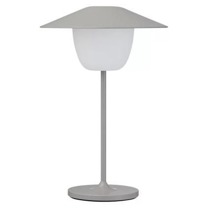 Lampe de table sans fil ANI MINI 21 cm, LED, gris satélite, aluminium, Blomus