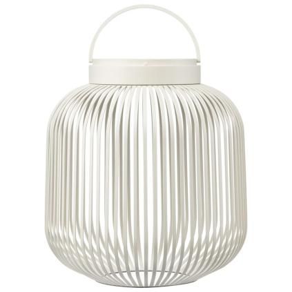 Lampe de table sans fil LITO M 30,5 cm, LED, gris soie, acier, Blomus
