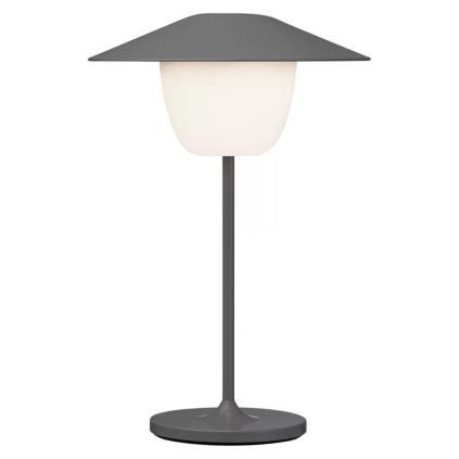 Lampe de table sans fil ANI MINI 21 cm, LED, gris chaud, aluminium, Blomus