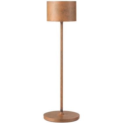 Lampe de table sans fil FAROL 35,5 cm, LED, aspect rouillé, aluminium, Blomus