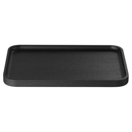 Plateau de service OKU 27,5 x 20 cm, noir, bois, Blomus