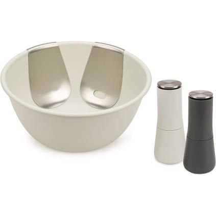 Set de moulins à sel et poivre SERVE IT IN STYLE 20184, avec bol de service et couverts, Joseph Joseph