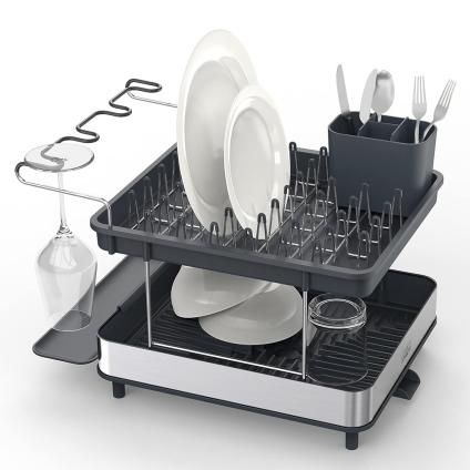 Egouttoir à vaisselle EXCEL STEEL 851647 gris, plastique, Joseph Joseph