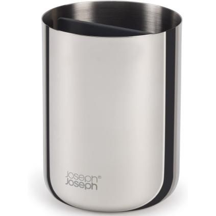 Verre porte brosse à dent EASYSTORE LUXE 70580, argent, acier inoxidable, Joseph Joseph