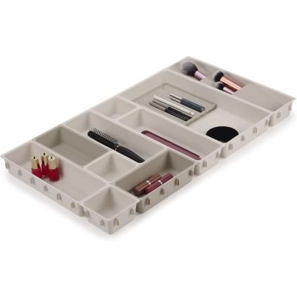 Rangement maquillage VIVA 75010, set de 12 pc, crème, plastique, Joseph Joseph