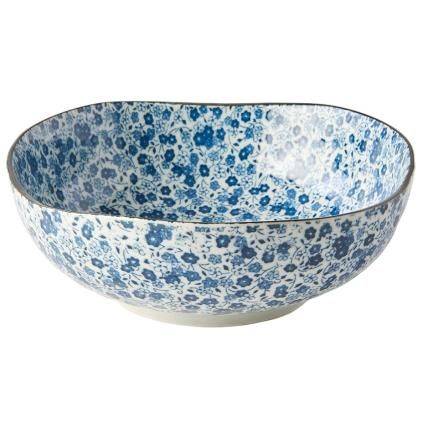 Bol BLUE DAISY 20 cm, bleu, céramique, MIJ