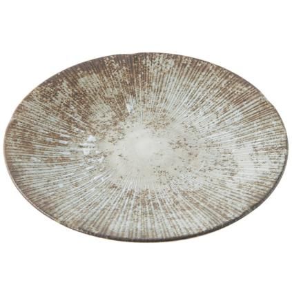 Assiette mise en bouche ICE WHITEWASH 22 cm, blanc, céramique, MIJ