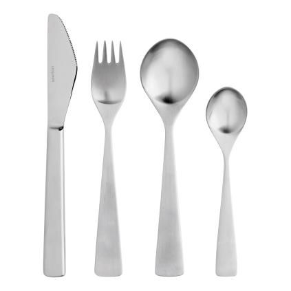 Ménagère MAYA, set de 24 pc, argent, acier inoxydable, Stelton