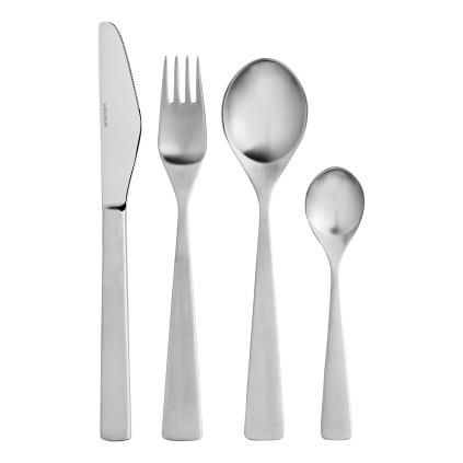 Ménagère MAYA 2000, set de 24 pc, argent, acier inoxydable, Stelton