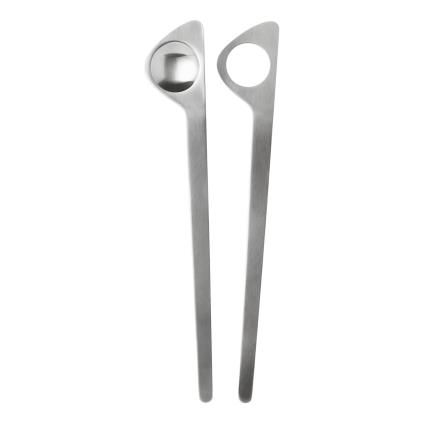 Set de couverts à salade ARNE JACOBSEN, set de 2 pc, argent, acier inoxydable, Stelton