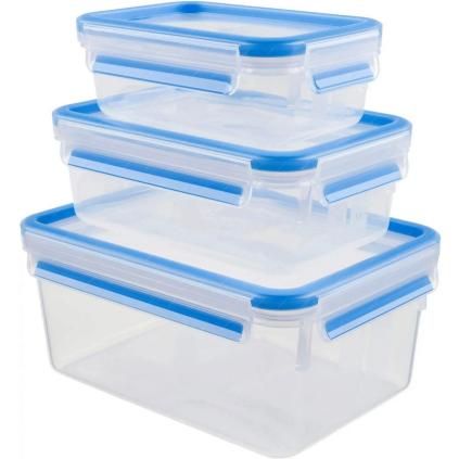 Boîte de conservation pour aliments MASTER SEAL FRESH, set de 3 pc, bleu, plastique, Tefal