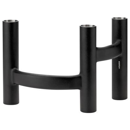 Bougeoir ORA 20 cm, noir, acier inoxydable, Stelton