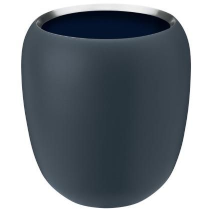 Vase ORA 18 cm, bleu poussière, acier inoxydable, Stelton