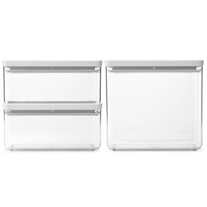 Boîte de conservation pour aliments TASTY PLUS, set de 3 pc, gris clair, Brabantia