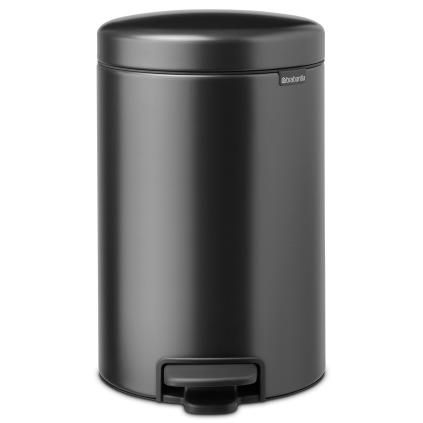 Poubelle à pédale NEWICON 12 l, gris confidentiel, acier, Brabantia