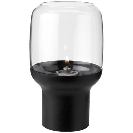Lampe à huile HOOP 17 cm, noir, acier inoxydable, Stelton