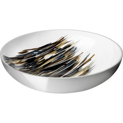 Bol de service STOCKHOLM LIGNUM 40 cm, argent, aluminium, Stelton