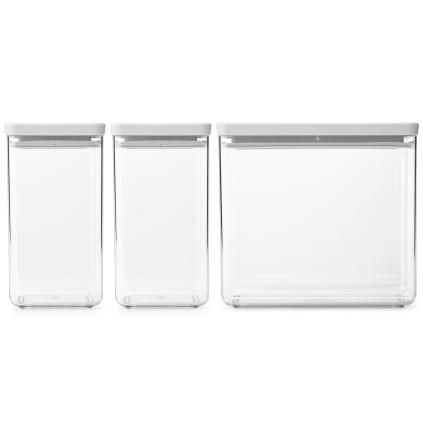 Boîte de conservation pour aliments TASTY PLUS, set de 3 pc, hautes, gris clair, Brabantia