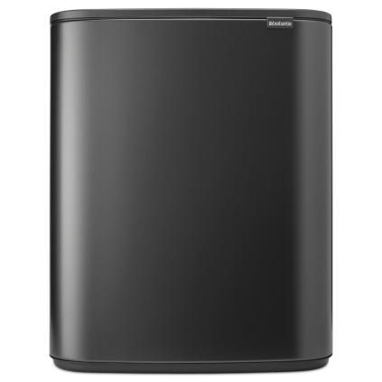 Poubelle à couvercle tactile BO TOUCH BIN 60 l, gris foncé, acier, Brabantia