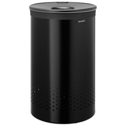 Bac à linge 60 l, noir mat, acier, Brabantia
