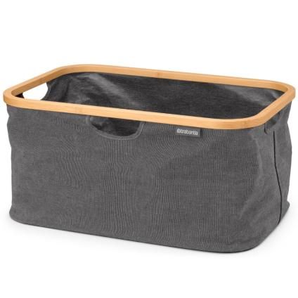Sac à linge 40 l, noir poivre, tissu, Brabantia